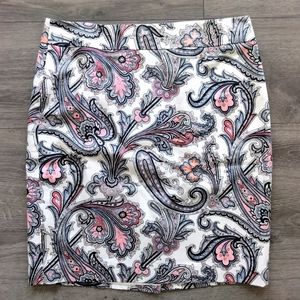 Ann Taylor Paisley Mandala Floral Print Skirt Size Petite 8P NWT